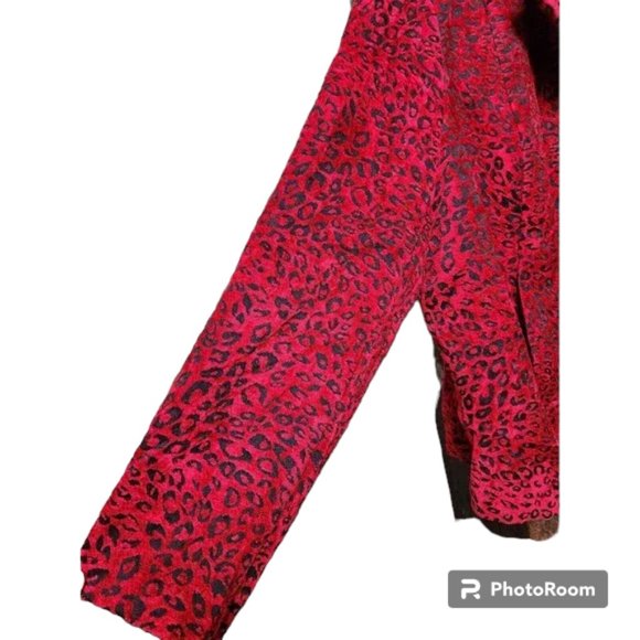 Molly & Max Red Leopard Print Jacket Size 2X - Picture 4 of 8